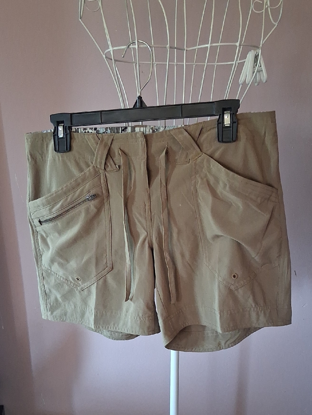 Exofficio Women's Tan Cargo Drawstring Shorts